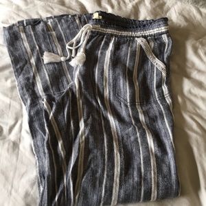 NWOT Linen Striped Pant